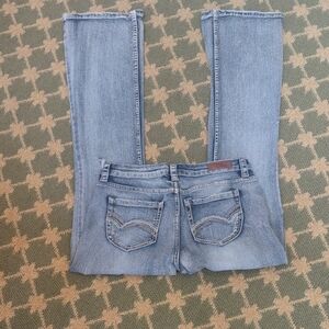 Myth of Jade Distressed Five Pocket Stretch Bootcut Jeans SZ 6
